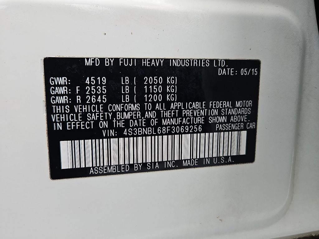 2015 Subaru Legacy 2.5i Limited