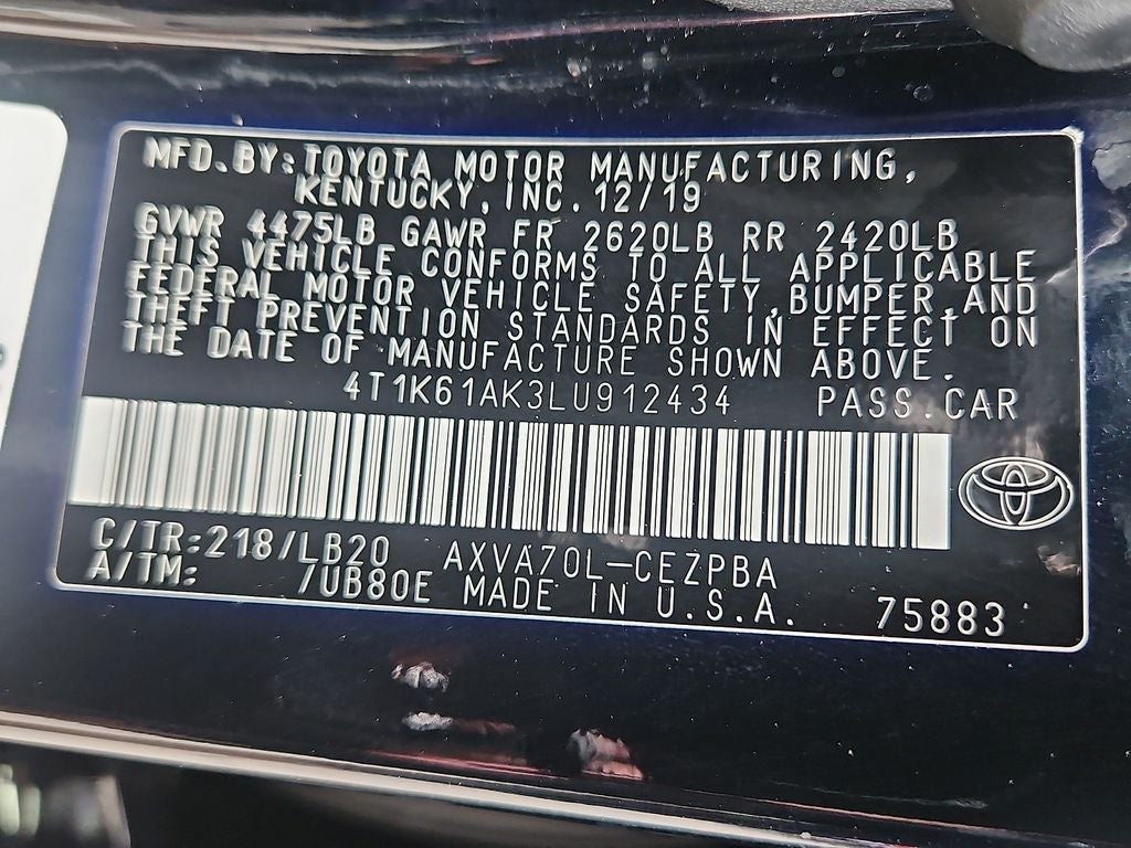 2020 Toyota Camry XSE