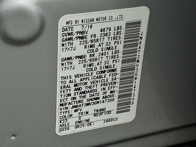 2016 Nissan Rogue SV