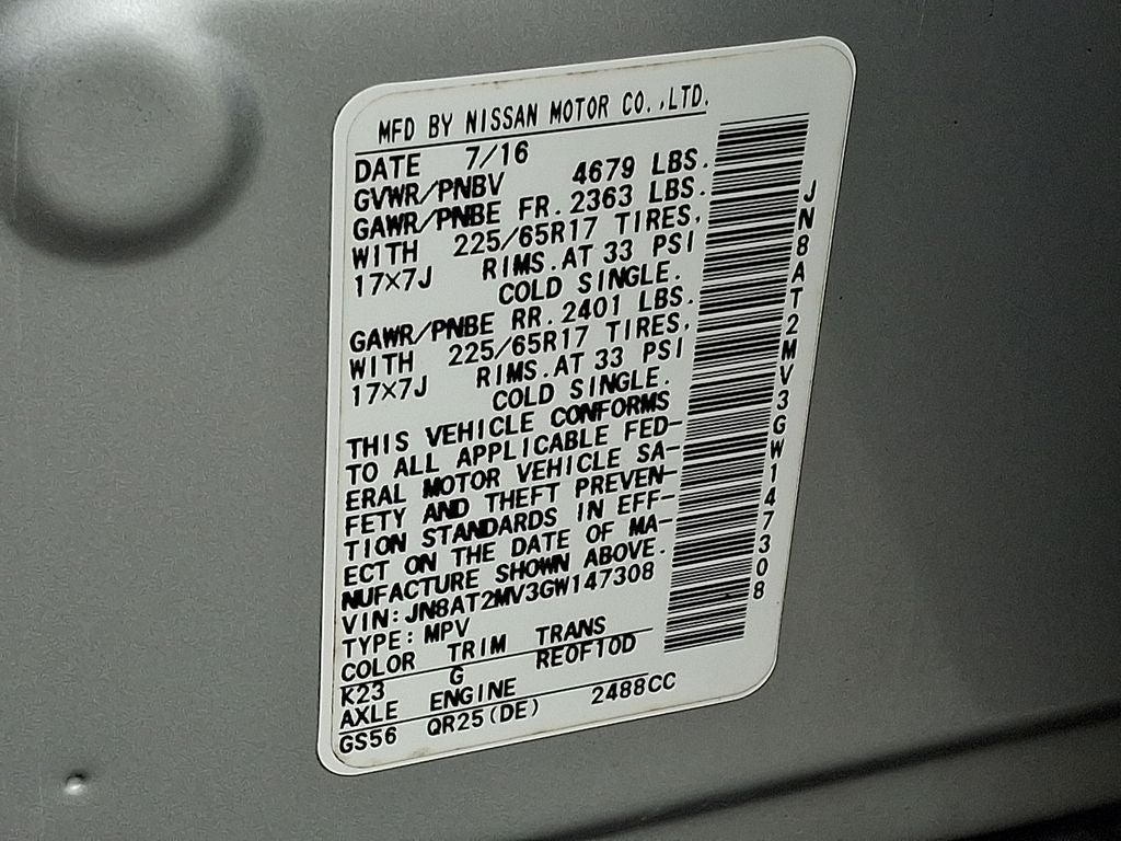 2016 Nissan Rogue SV