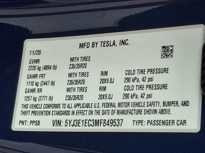 2021 Tesla Model 3 Performance