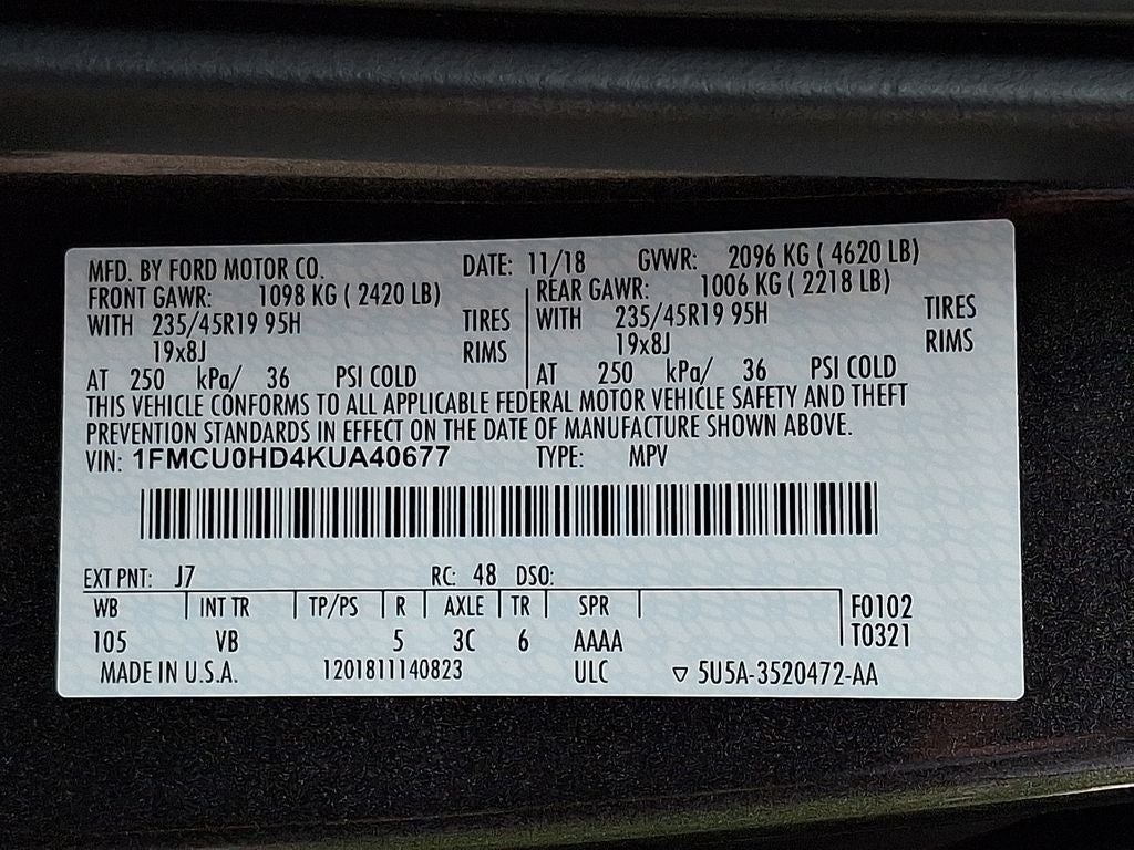2019 Ford Escape SEL