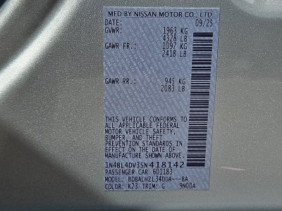 2025 Nissan Altima SV