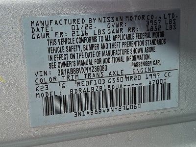 2022 Nissan Sentra S