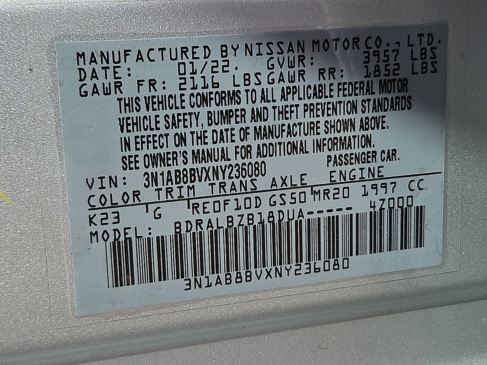 2022 Nissan Sentra S