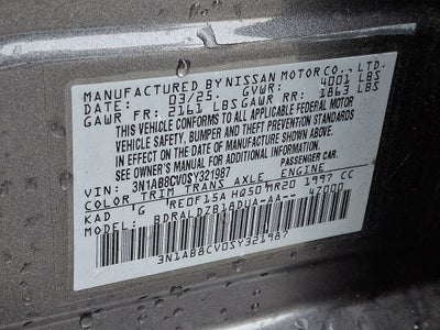 2025 Nissan Sentra SV