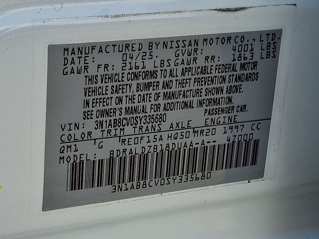 2025 Nissan Sentra SV