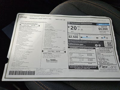 2026 Jeep Wrangler WRANGLER 4-DOOR SPORT S