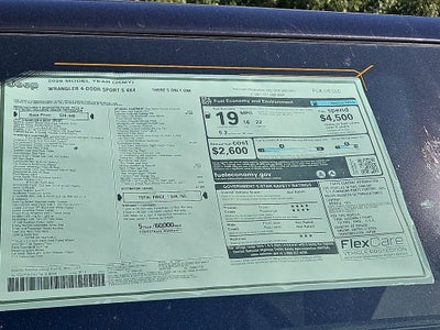 2026 Jeep Wrangler WRANGLER 4-DOOR SPORT S