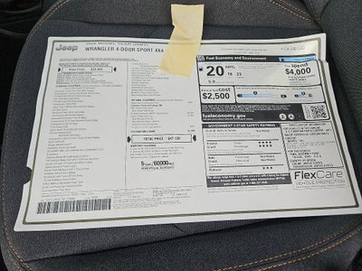 2026 Jeep Wrangler WRANGLER 4-DOOR SPORT
