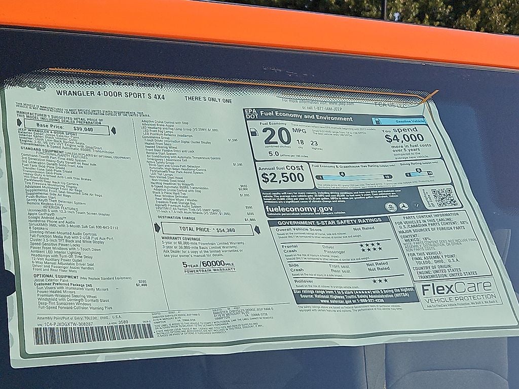 2026 Jeep Wrangler WRANGLER 4-DOOR SPORT S