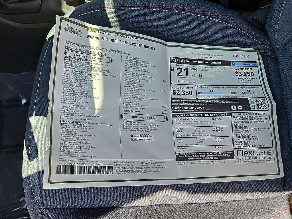 2026 Jeep Wrangler 4-Door Sport