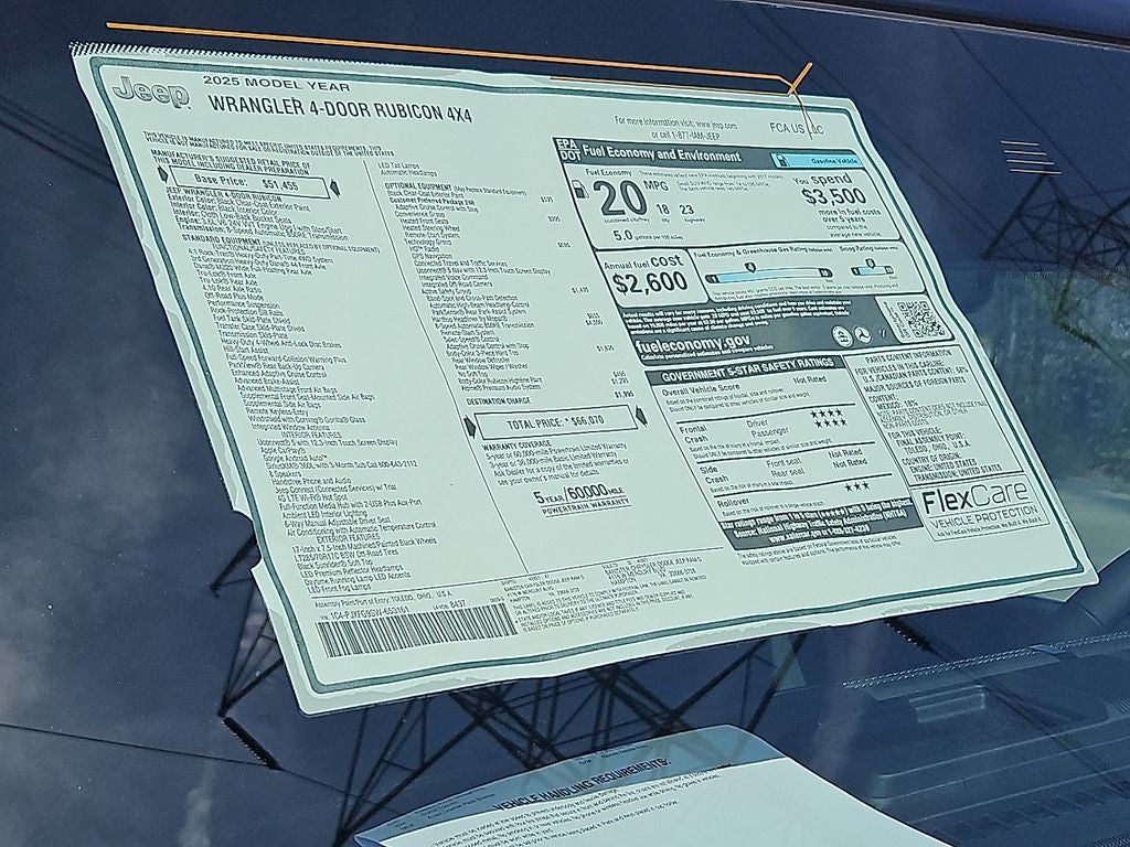 2025 Jeep Wrangler WRANGLER 4-DOOR RUBICON