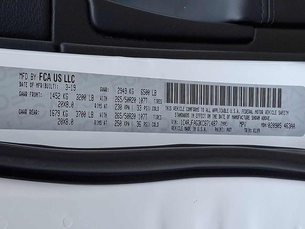 2019 Jeep Grand Cherokee Altitude 4x4