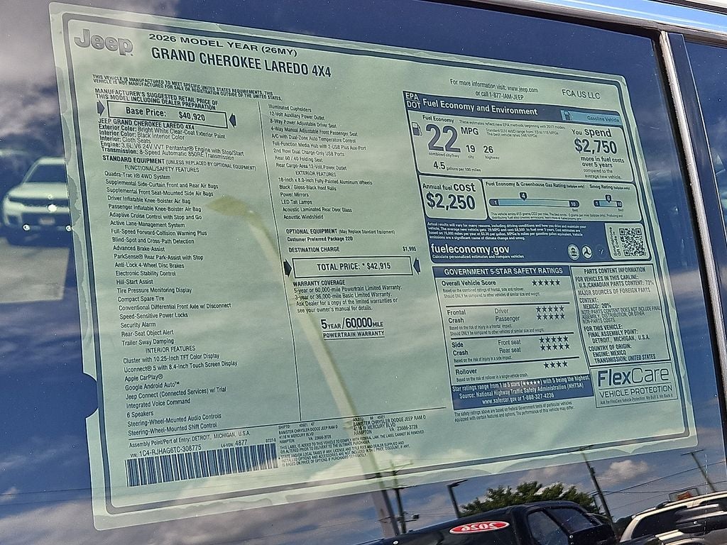 2026 Jeep Grand Cherokee GRAND CHEROKEE LAREDO 4X4