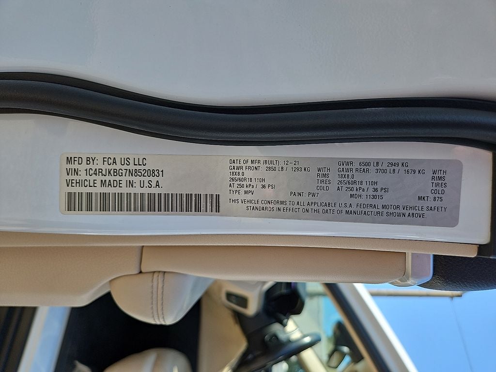 2022 Jeep Grand Cherokee L Limited 4x4