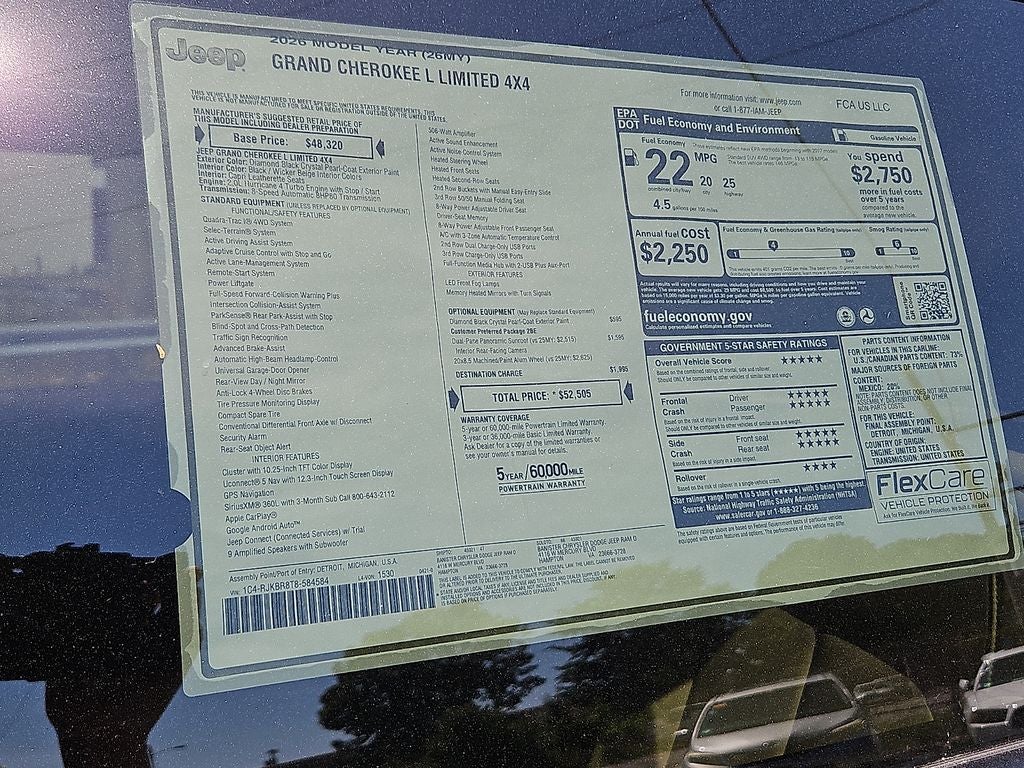2026 Jeep Grand Cherokee GRAND CHEROKEE L LIMITED 4X4