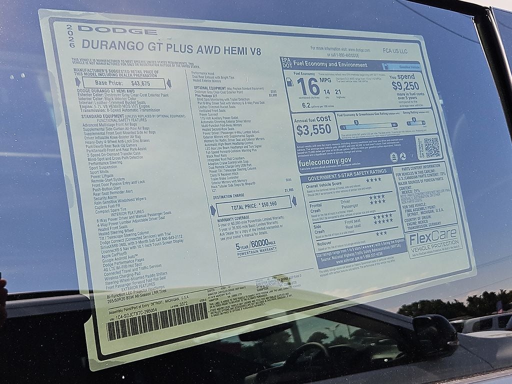 2026 Dodge Durango DURANGO GT PLUS AWD HEMI V8