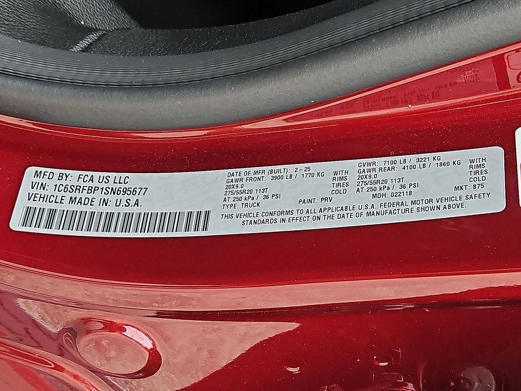 2025 RAM Ram 1500 RAM 1500 BIG HORN QUAD CAB 4X4 6'4' BOX