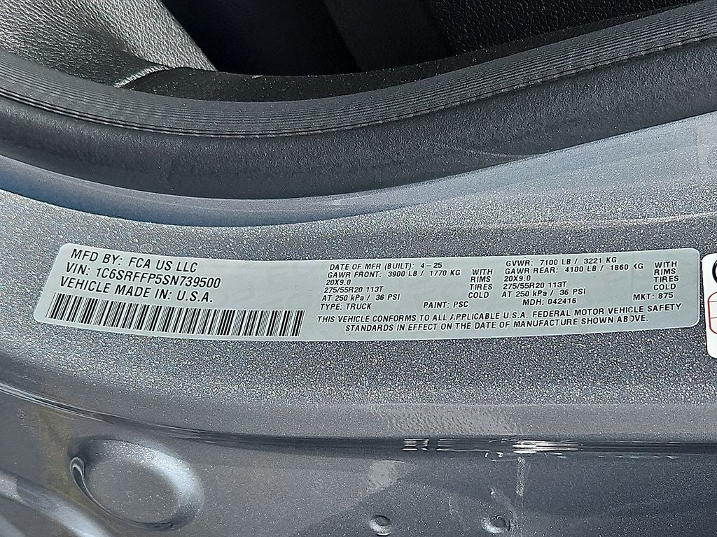 2025 RAM Ram 1500 RAM 1500 BIG HORN CREW CAB 4X4 5'7' BOX