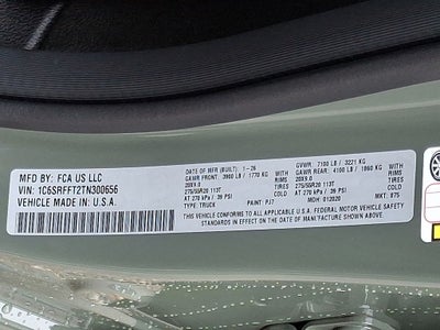 2026 RAM Ram 1500 RAM 1500 BIG HORN CREW CAB 4X4 5'7' BOX