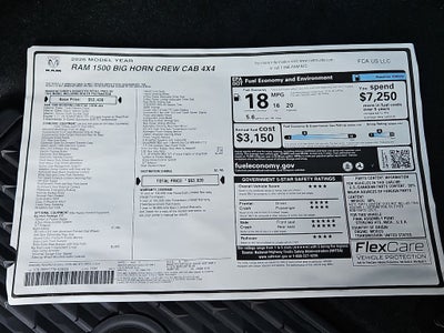 2026 RAM 1500 RAM 1500 BIG HORN CREW CAB 4X4 5'7' BOX