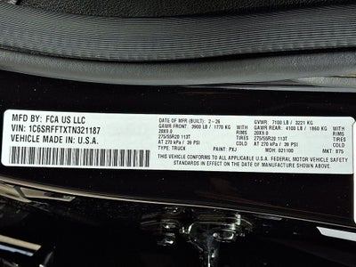 2026 RAM Ram 1500 RAM 1500 BIG HORN CREW CAB 4X4 5'7' BOX