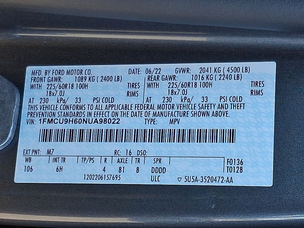 2022 Ford Escape SEL