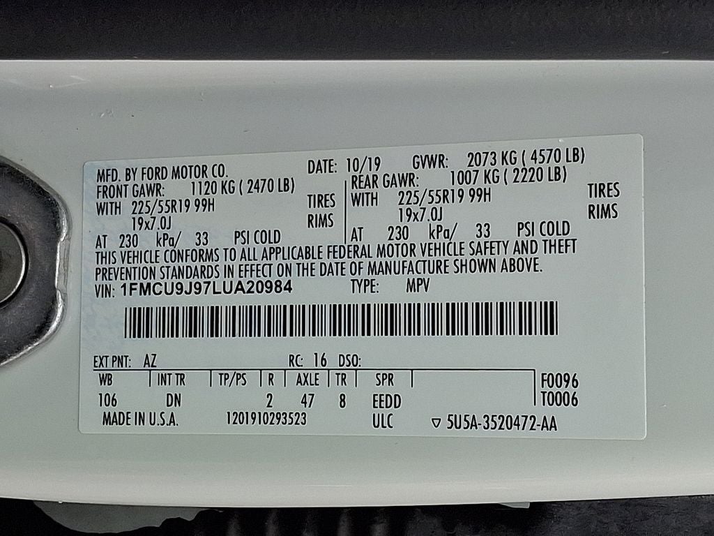 2020 Ford Escape Titanium