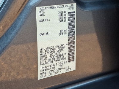 2019 Nissan Altima 2.5 SR