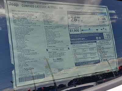 2026 Jeep Compass COMPASS LATITUDE ALTITUDE 4X4