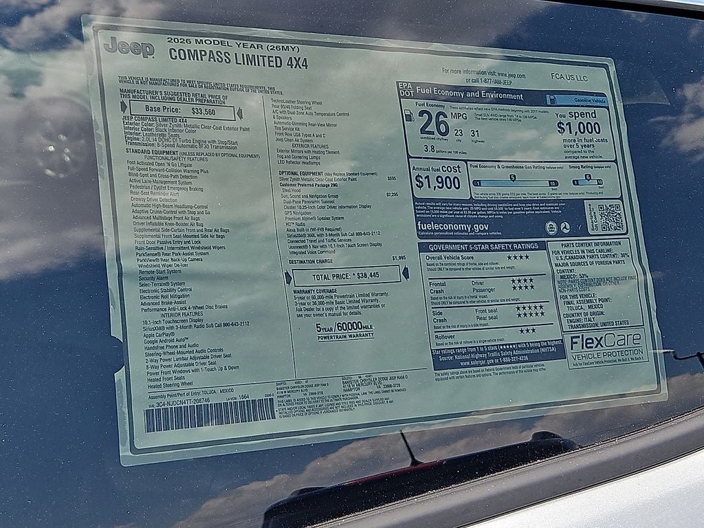 2026 Jeep Compass COMPASS LIMITED 4X4