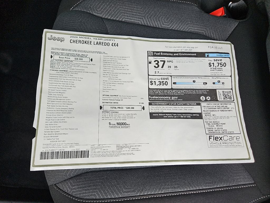 2026 Jeep Cherokee CHEROKEE LAREDO 4X4