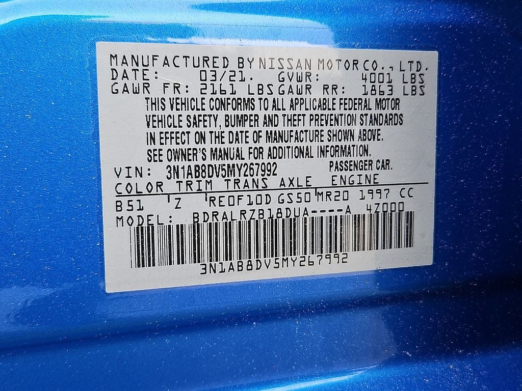 2021 Nissan Sentra SR Xtronic CVT