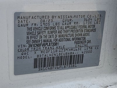 2023 Nissan Versa 1.6 SR Xtronic CVT