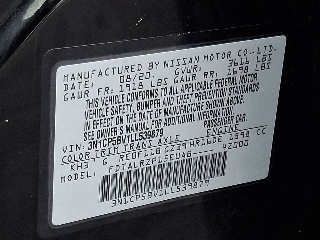 2020 Nissan Kicks S Xtronic CVT