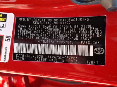 2022 Toyota Camry XSE AWD