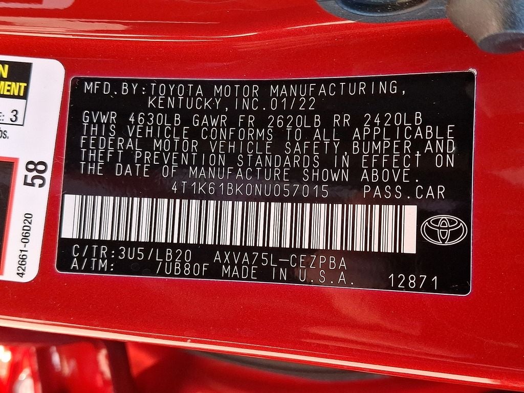 2022 Toyota Camry XSE AWD