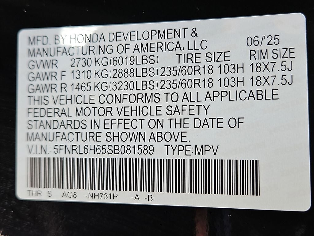 2025 Honda Odyssey EX-L