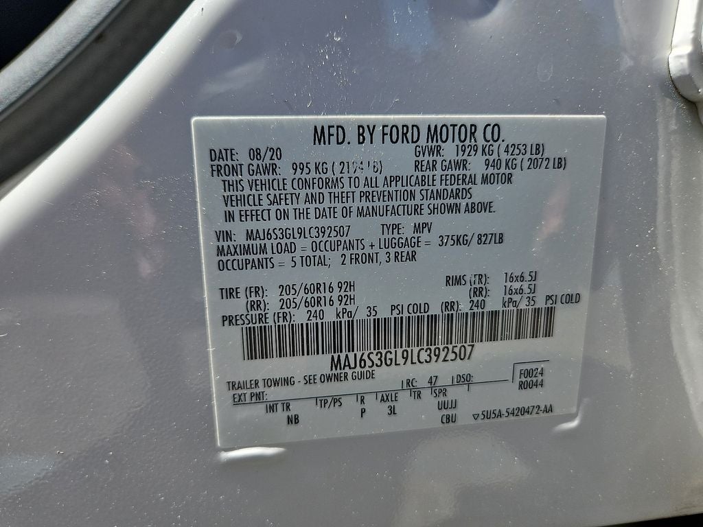 2020 Ford EcoSport SE
