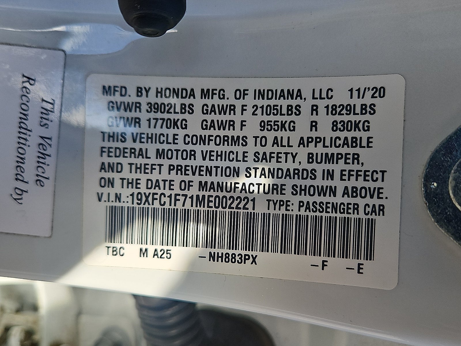 2021 Honda Civic EX-L