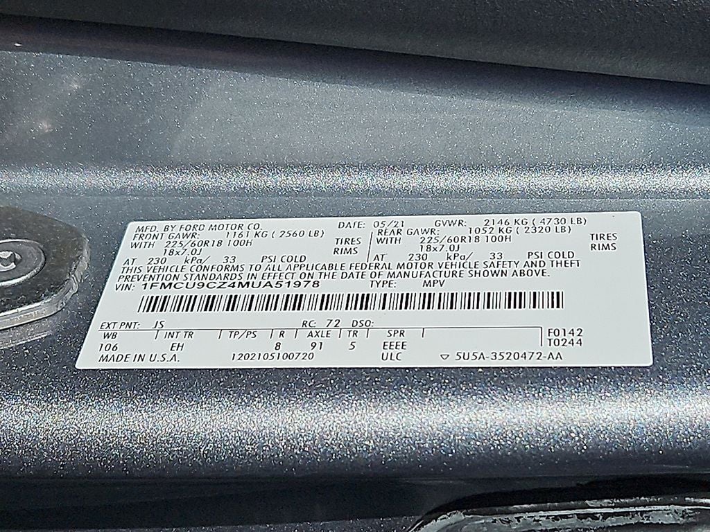 2021 Ford Escape Hybrid SEL Hybrid