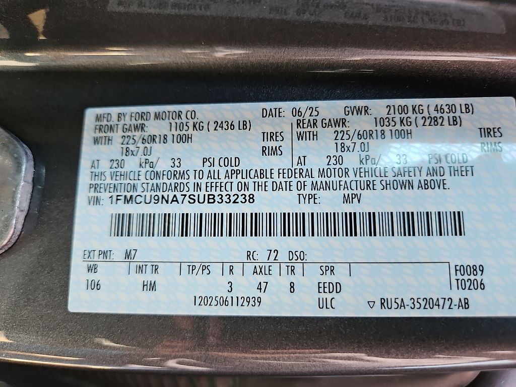 2025 Ford Escape ST-Line Select