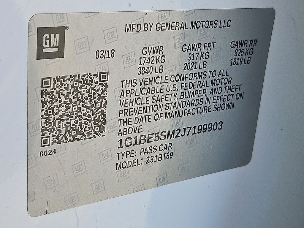 2018 Chevrolet Cruze LT