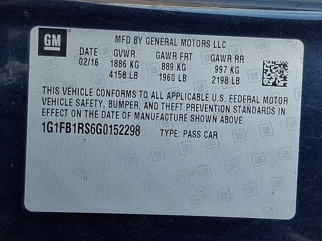 2016 Chevrolet Camaro 1LT