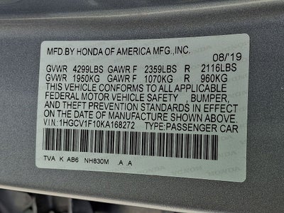 2019 Honda Accord LX 1.5T
