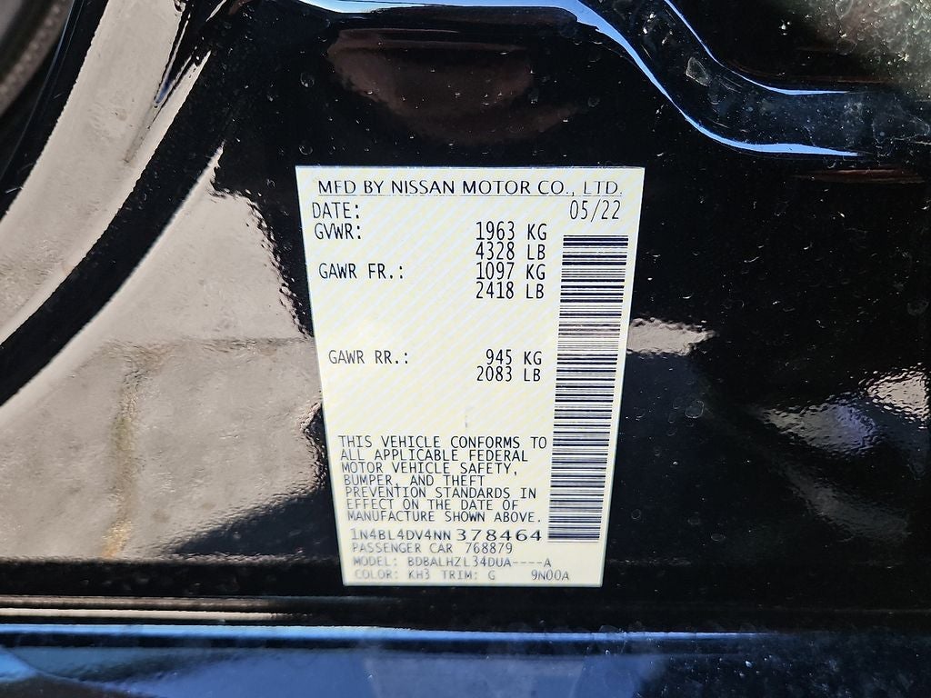 2022 Nissan Altima 2.5 SV