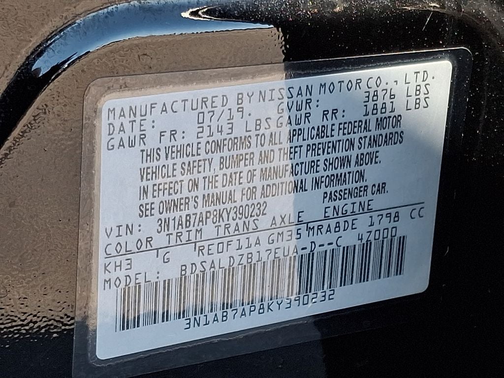 2019 Nissan Sentra SV