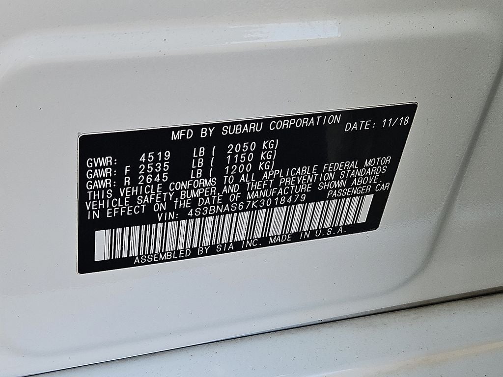 2019 Subaru Legacy Sport