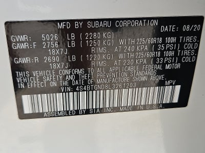 2020 Subaru Outback Limited XT